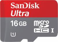 Sandisk SDSDQUI-016G Ultra microSDHC UHS-I для фотоаппаратов 16Gb + SD Adapter