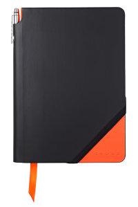 Cross Записная книжка Cross, средняя, 160 страниц в линейку, ручка в комплекте, цвет: черно-оранжевый