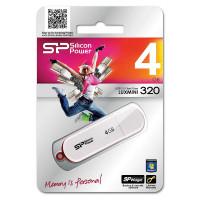 Silicon Power Флэш-диск &quot;Silicon Power. Luxmini 320&quot;, 4GB, USB 2.0,, белый