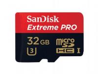 Sandisk Карта памяти Micro SDHC 32Gb Class 10 Extreme PRO SDSDQXP-032G-G46A +адаптер SD