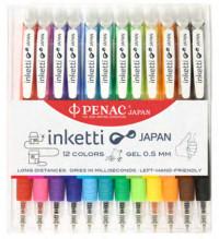 Penac Ручки гелевые "Inketti Gel", 12 цветов, 0,5 мм