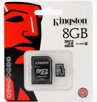 Kingston microSDHC Class10 8Gb + Adapter