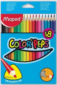 Maped Цветные карандаши Color Peps, трехгранные, 18 цветов