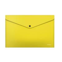 ErichKrause Папка-конверт на кнопке "Glossy Neon", непрозрачная, A4, желтая