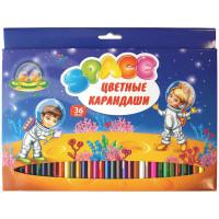 Спейс Карандаши "Космонавты", 36 цветов