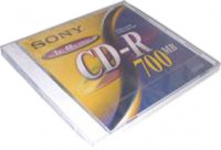 Sony Диск cd-r 700mb  80мин 48х slim color 8237