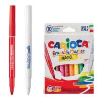 Carioca Фломастеры "Erasable", 10 штук, 9 цветов + 1 стирающий, смываемые