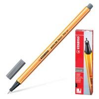 STABILO Ручка капиллярная "Point", корпус оранжевый, толщина письма 0,4 мм, темно-серая