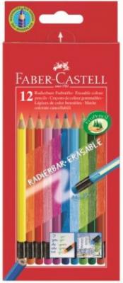 Faber-Castell Карандаши цветные "Colour Pencils", с ластиками, 12 цветов