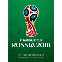 Официальная лицензионная продукция Чемпионата мира по футболу FIFA 2018 в России™ Бизнес-блокнот "Чемпионат мира по футболу 2018. Эмблема", зеленый, А6, 80 листов