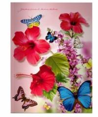 Проф-Пресс Записная книжка "Букет и бабочки", А6, 80 листов, клетка