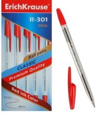 ErichKrause Ручка шариковая &quot;R-301 Orange Stick&quot;, 1 мм, красные чернила