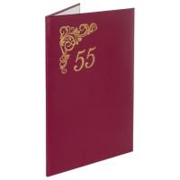 Staff Папка адресная "55 лет", А4, цвет бордовый