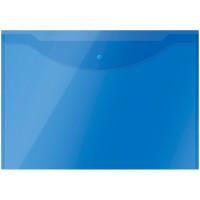 OfficeSpace Папка-конверт на кнопке, А3, 150 мкм, полупрозрачная, синяя