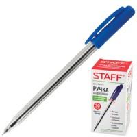 Staff Ручка шариковая автоматическая, корпус прозрачный, линия 0,4 мм, синяя