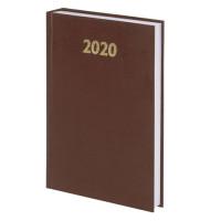 BRAUBERG Ежедневник датированный на 2020 год "Brauberg", А5, 160 листов, коричневый