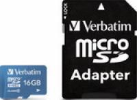 Verbatim 16 GB microSDHC Class 10 UHS-I (SD адаптер) Синий (44043)