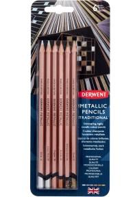 Derwent Набор цветных карандашей "Metallic. Традиционные цвета", 6 цветов