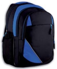 Феникс + Рюкзак молодежный, черный с синим, 45х30х17 см