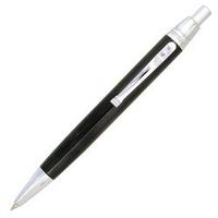 Index Ручка шариковая, автоматическая, металлический корпус, черный, хромированные детали