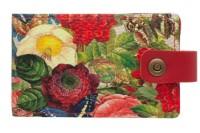 Eshemoda Визитница на кнопке "Цветочное настроение", на 21 карточку, 10,5х7 см