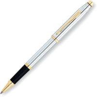 Cross Ручка-роллер "Century II", цвет - серебристый с золотистой отделкой