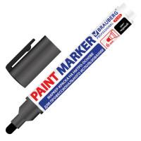 BRAUBERG Маркер-краска лаковый (paint marker) "Pro Plus Extra", 6 мм, цвет черный, нитро-основа