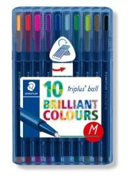 Staedtler Ручки шариковые "Triplus ball 437. Яркие цвета", M, 0,5 мм, 10 цветов