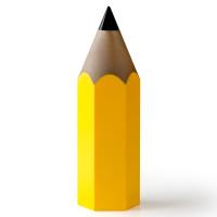 Qualy Подставка для карандашей "Dinsor", цвет: желтый