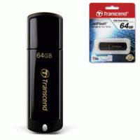 Transcend Флэш-диск 64GB JetFlash 350 USB 2.0, черный