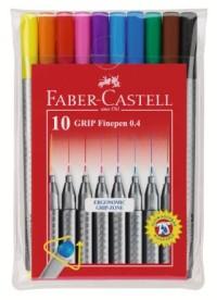 Faber-Castell Ручки капиллярные "Grip Finepen", 0,4 мм, 10 цветов