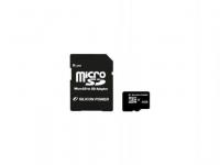 Silicon Power Карта памяти MicroSDHC 8GB Class10 + 1 Adapter