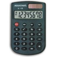 Assistant Калькулятор карманный "AC-1109", 8-разрядный, черный