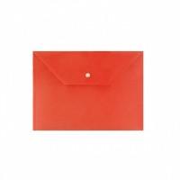 inФОРМАТ Папка-конверт на кнопке, 0,15 мм, А4, непрозрачная красная