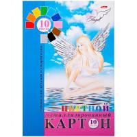 Hatber Цветной металлизированный картон "Ангел", А4, 10 листов, 10 цветов