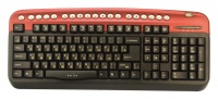 Oklick Middle Multimedia Keyboard Red USB+PS/2