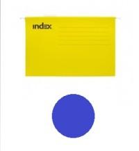 Index Подвесная папка "Foolscap", с табулятором, 412x240 мм, синяя