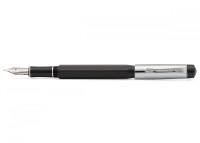 Kaweco Ручка перьевая "Elite", чёрная, хром, синие чернила, F 0,7 мм