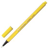 BRAUBERG Ручка капиллярная "Aero", трехгранная, металлический наконечник, 0,4 мм, желтая