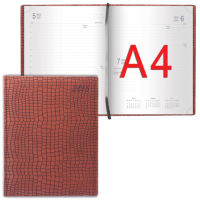 BRAUBERG Ежедневник датированный на 2016 год, А4, 176 листов, коричневый