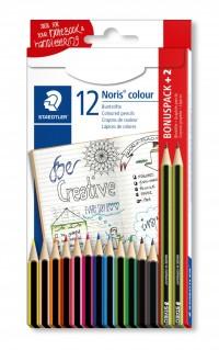 Staedtler Карандаши цветные &quot;Noris Colour 185&quot;, 12 цветов + 2 чернографитовых карандаша