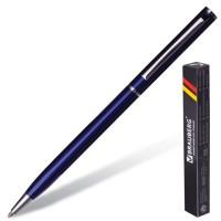 BRAUBERG Ручка шариковая бизнес-класса "Delicate Blue", синий корпус, серебристые детали, 1 мм, синяя