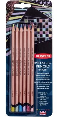 Derwent Набор цветных карандашей &quot;Metallic. Яркие цвета&quot;, 6 цветов