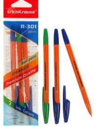 ErichKrause Ручки шариковые "R-301 Orange Stick", 0,7 мм, 3 штуки