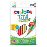 Carioca Карандаши цветные, утолщенные "Tita Maxi", 12 цветов