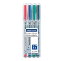 Staedtler Маркеры влагостираемые универсальные для любых поверхностей, 4 штуки, 0,6 мм