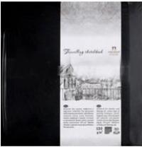 Блокнот "Travelling sketchbook" черный (80 листов), 195х195 мм