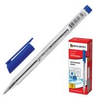 BRAUBERG Ручка шариковая трехгранная, синяя