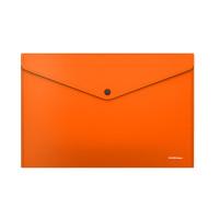 ErichKrause Папка-конверт на кнопке "Glossy Neon", непрозрачная, A4, оранжевая