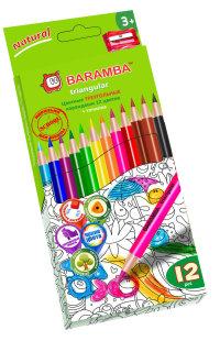 BARAMBA Карандаши цветные "Baramba", утолщенные, 12 цветов